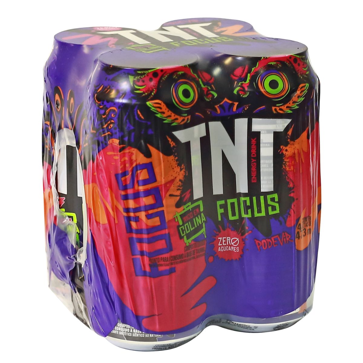Energético Tnt Focus Zero Açúcar Lata 473ml C/4 Unid.